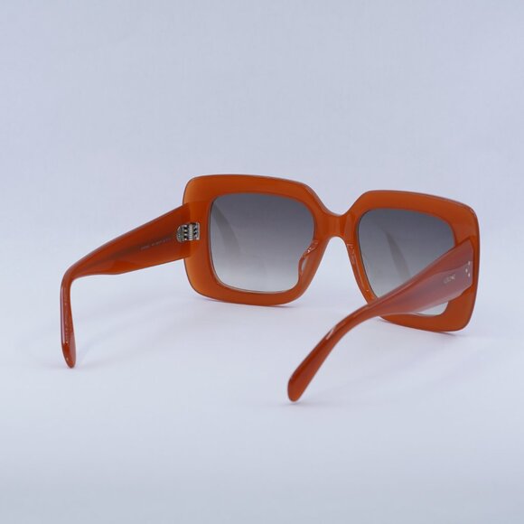 ?️ New Celine CL40263I 42F Sunglasses - Shiny Orange Frame, Brown Lenses main image 5